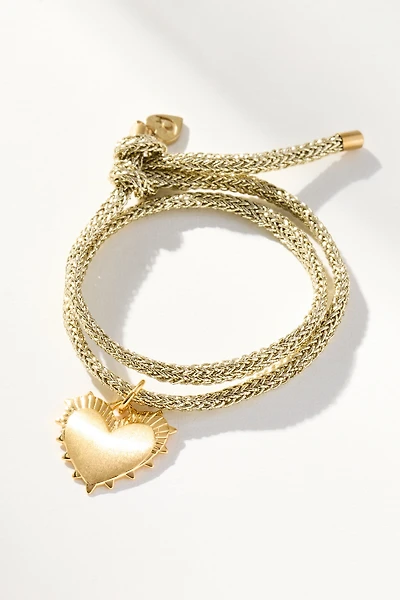 Hart Heart Charm Gold Lurex Bracelet