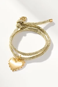 Hart Heart Charm Gold Lurex Bracelet