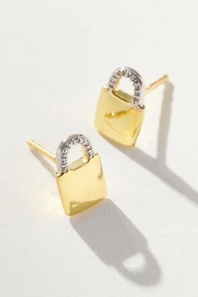 Pavé the Way Lock Your Superpower Stud Earrings
