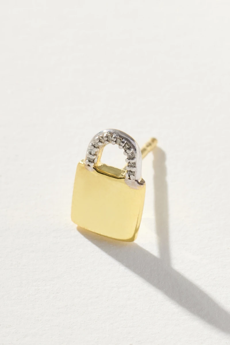 Pavé the Way Lock Your Superpower Stud Earrings