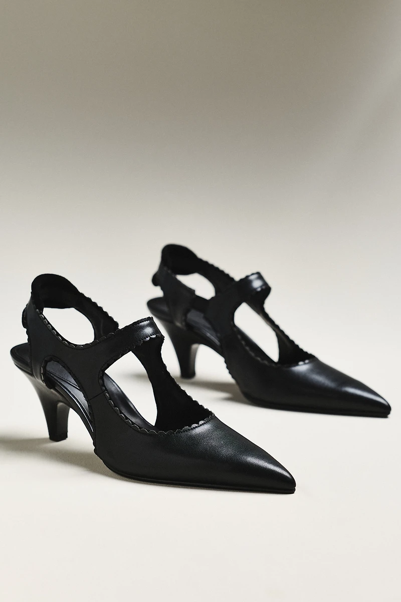 Reike Nen Petal Pointed-Toe Slingback Heels