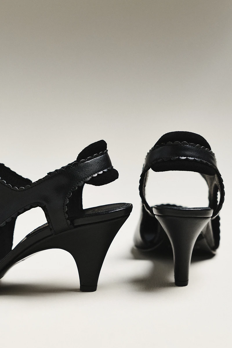 Reike Nen Petal Pointed-Toe Slingback Heels