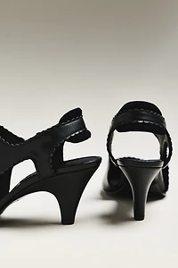 Reike Nen Petal Pointed-Toe Slingback Heels