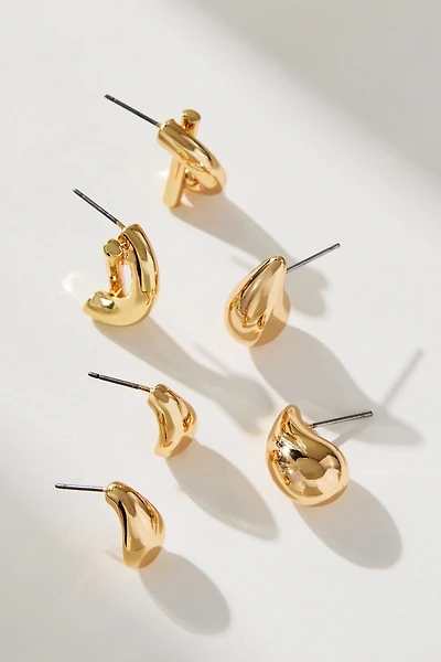The Petra Mini Drop Earrings, Set of 3