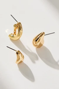 The Petra Mini Drop Earrings, Set of 3