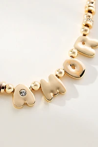 By Anthropologie Beaded Bubble-Letter Necklace