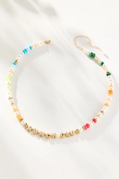 By Anthropologie Beaded Bubble-Letter Necklace