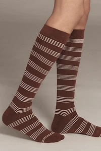 Striped Knee-High Socks