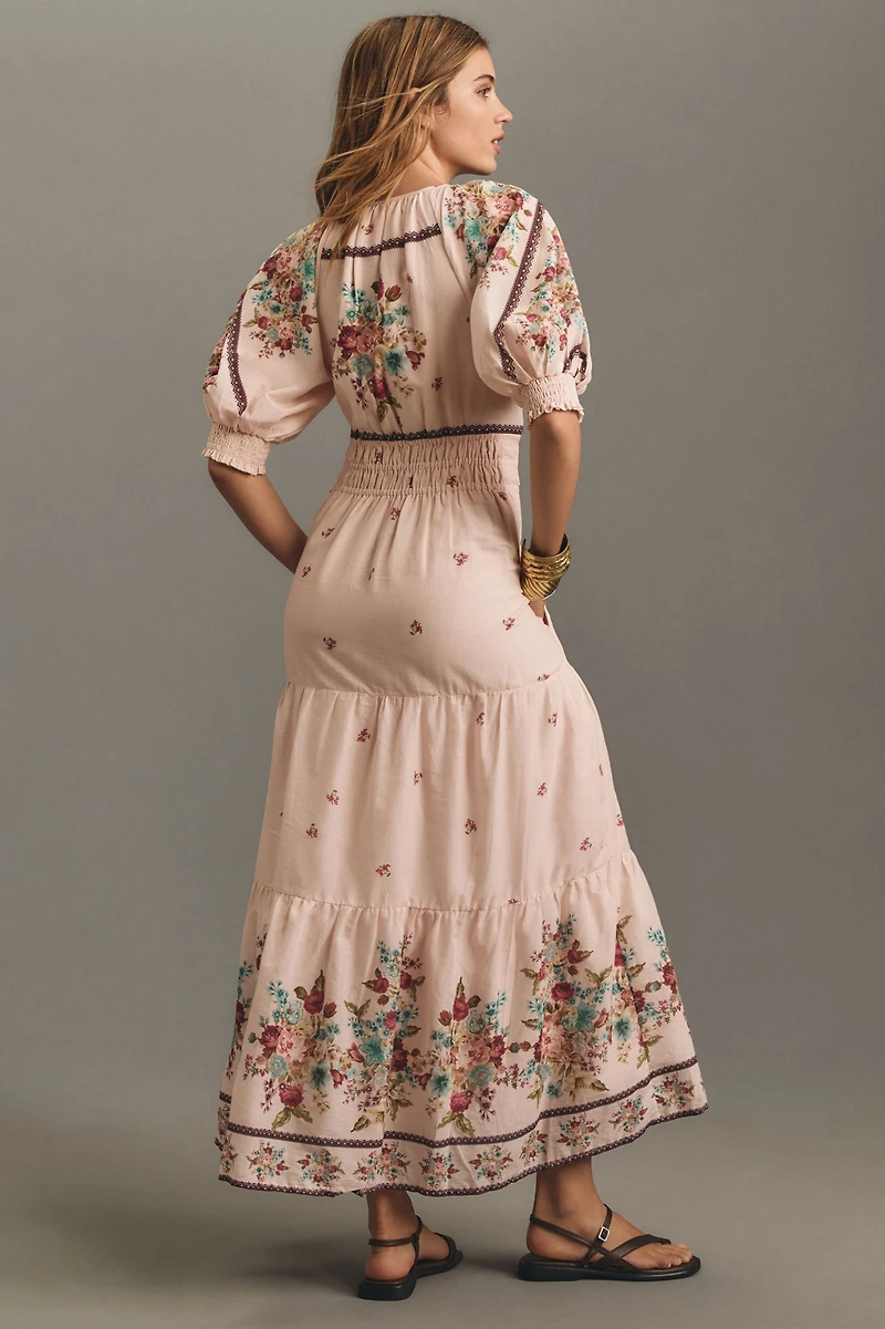 The Somerset Puff-Sleeve Maxi Dress