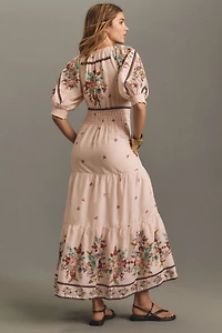 The Somerset Puff-Sleeve Maxi Dress