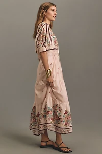 The Somerset Puff-Sleeve Maxi Dress