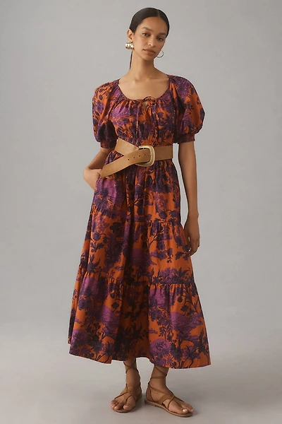 The Somerset Puff-Sleeve Maxi Dress