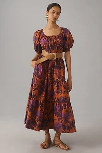 The Somerset Puff-Sleeve Maxi Dress