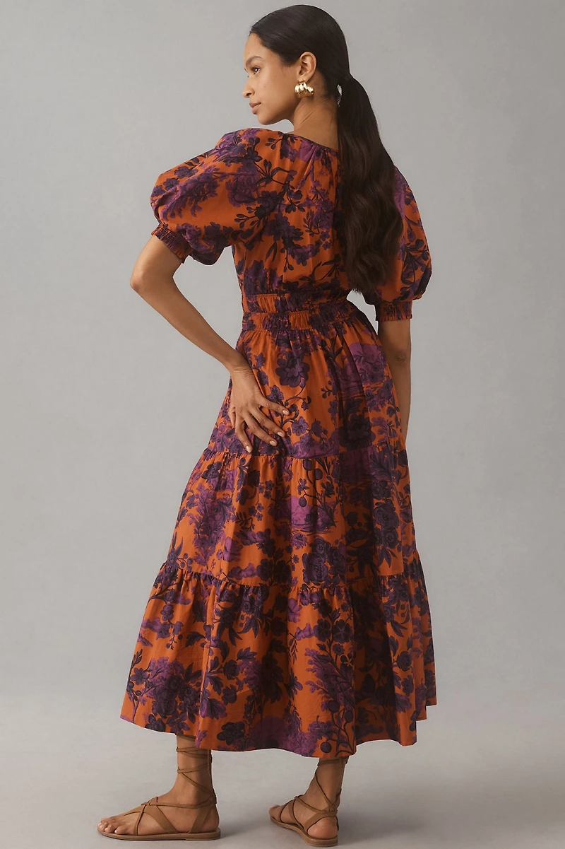 The Somerset Puff-Sleeve Maxi Dress