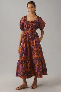 The Somerset Puff-Sleeve Maxi Dress