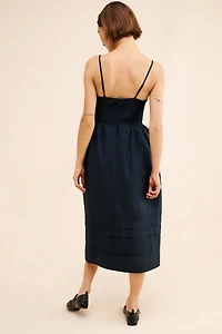 Sleeveless Poplin Midi Dress