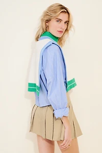 Flat White Colorblock Sweater Vest