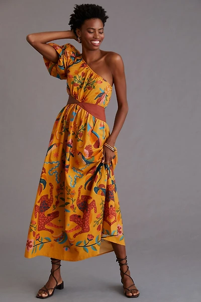 FARM Rio One-Shoulder Maxi Dress