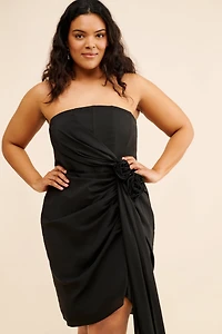 Eloquii Rosette Train Mini Dress