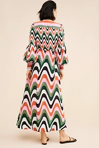 FARM Rio Wave Gradient Maxi Dress