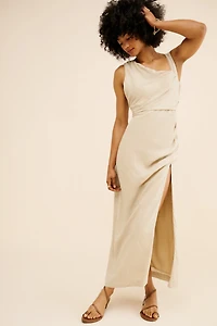 Sleeveless Linen Maxi Dress