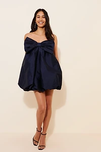 BHLDN Livia Strapless Bow Tent Mini Dress