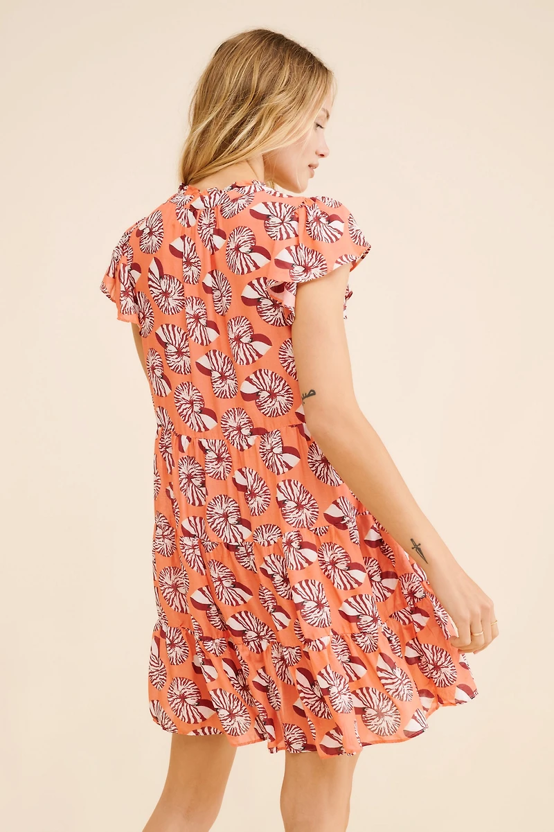 Floral Tiered Mini Dress