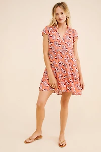 Floral Tiered Mini Dress
