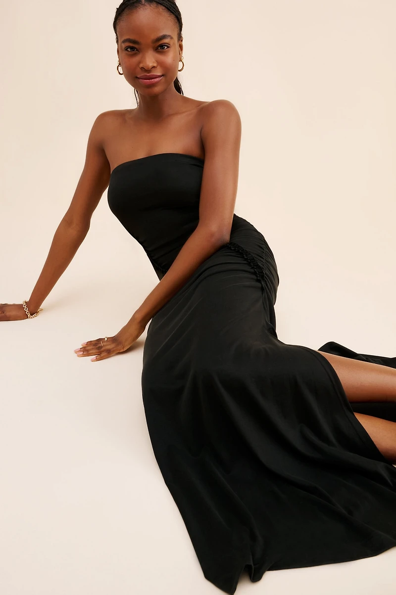 Sandwashed Strapless Maxi Dress