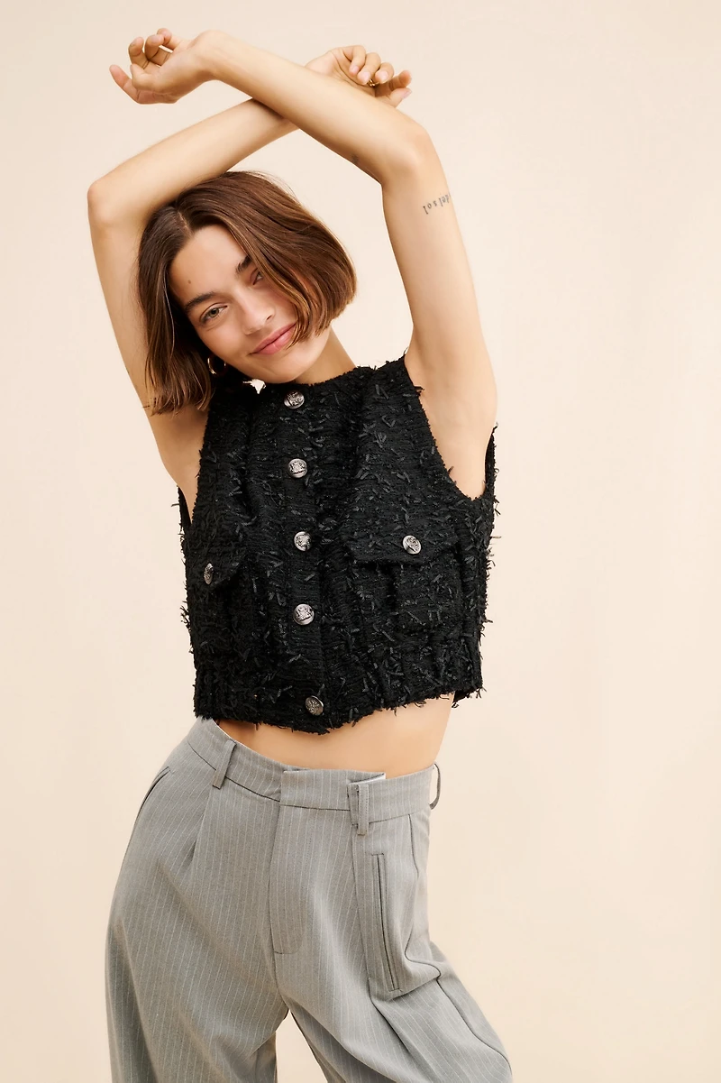 ASTR the Label Pedrine Wool Blend Vest