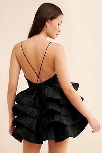 Maeve Sleeveless V-Neck Tiered Mini Dress