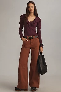 Long-Sleeve Ruffle Top