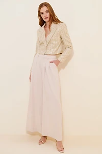 Line + Dot Pearl Crop Sequin Jacket