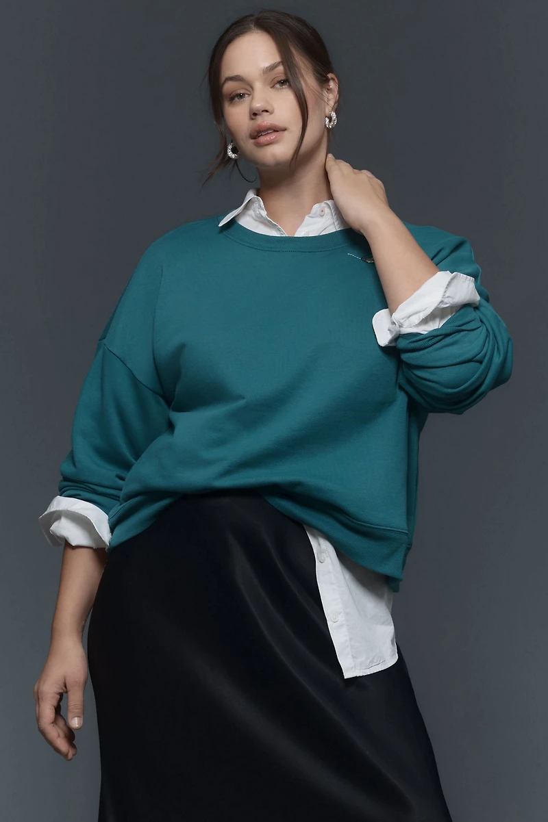 Maeve Martini Icon Long-Sleeve Crew-Neck Pullover Sweater