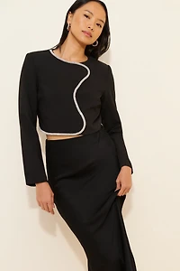 Line + Dot Tate Rhinestone Blazer