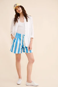 Maeve Parasol Stripe Dad Shorts