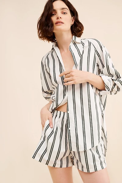 Mikoh Paseo Striped Cotton Shorts