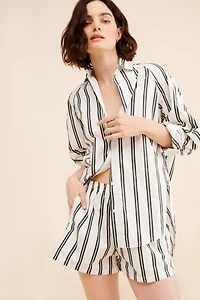 Mikoh Paseo Striped Cotton Shorts