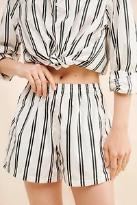 Mikoh Paseo Striped Cotton Shorts