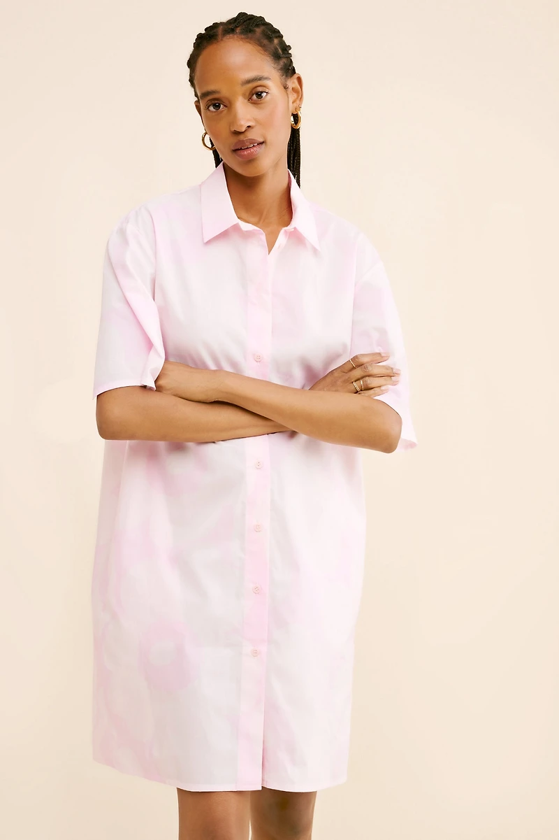 Marimekko Monoliitti Unikko Cotton Shirt Dress