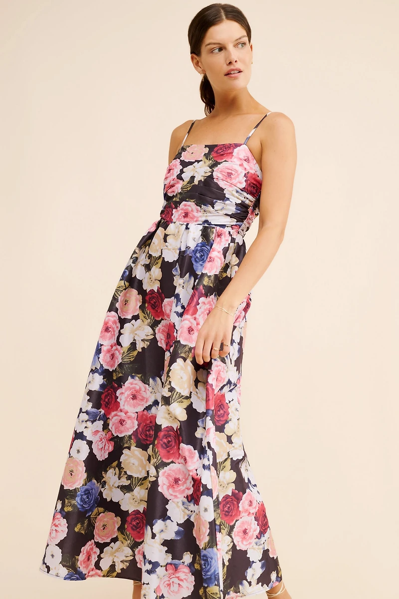 If By Sea A-Line Floral Maxi Dress