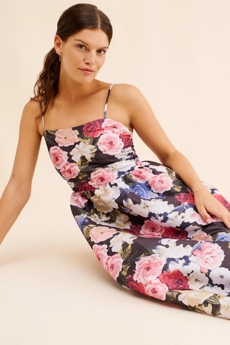 If By Sea A-Line Floral Maxi Dress