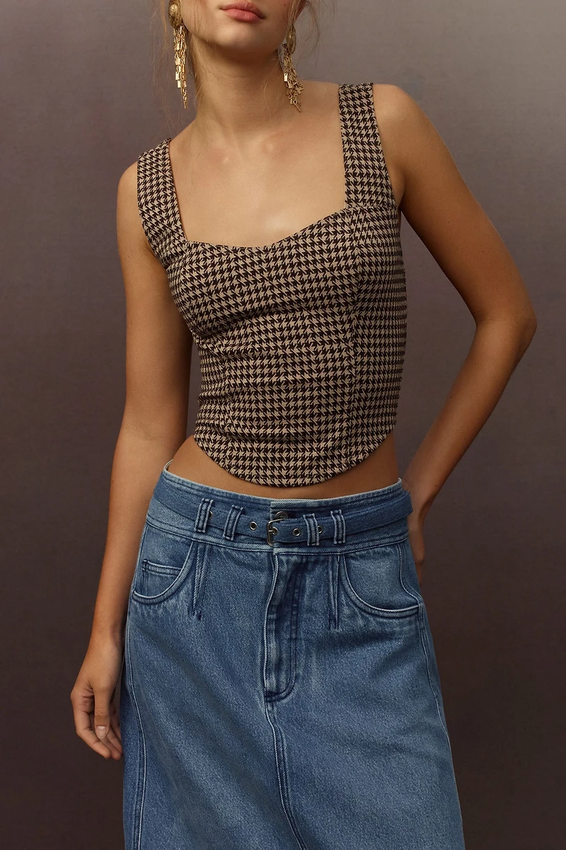 Pilcro Barrel Denim Midi Skirt