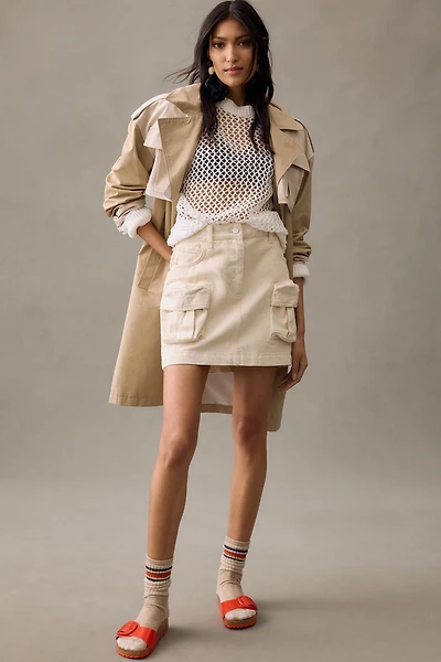 Pilcro Denim Cargo Mini Skirt