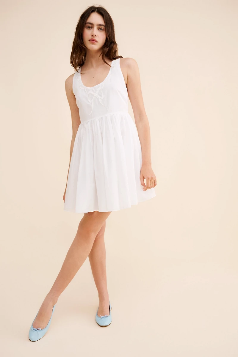 Rachel Antonoff Eliana Bow Appliqué Mini Dress