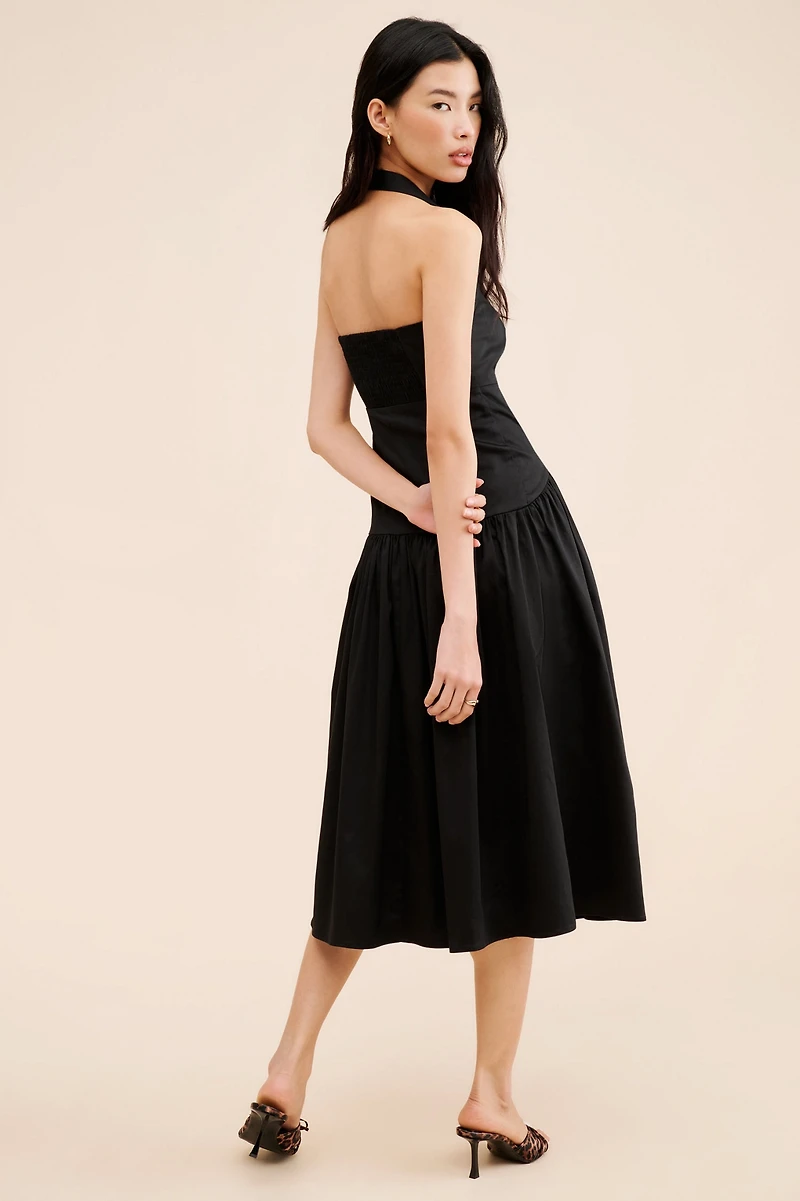 BHLDN Zetta Drop-Waist Midi Dress