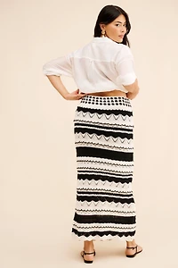 Contrast Sweater Skirt