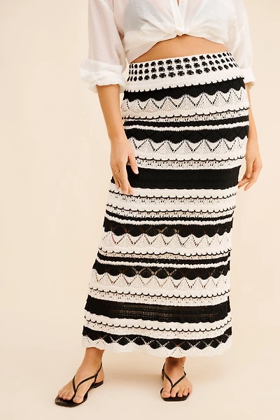 Contrast Sweater Skirt