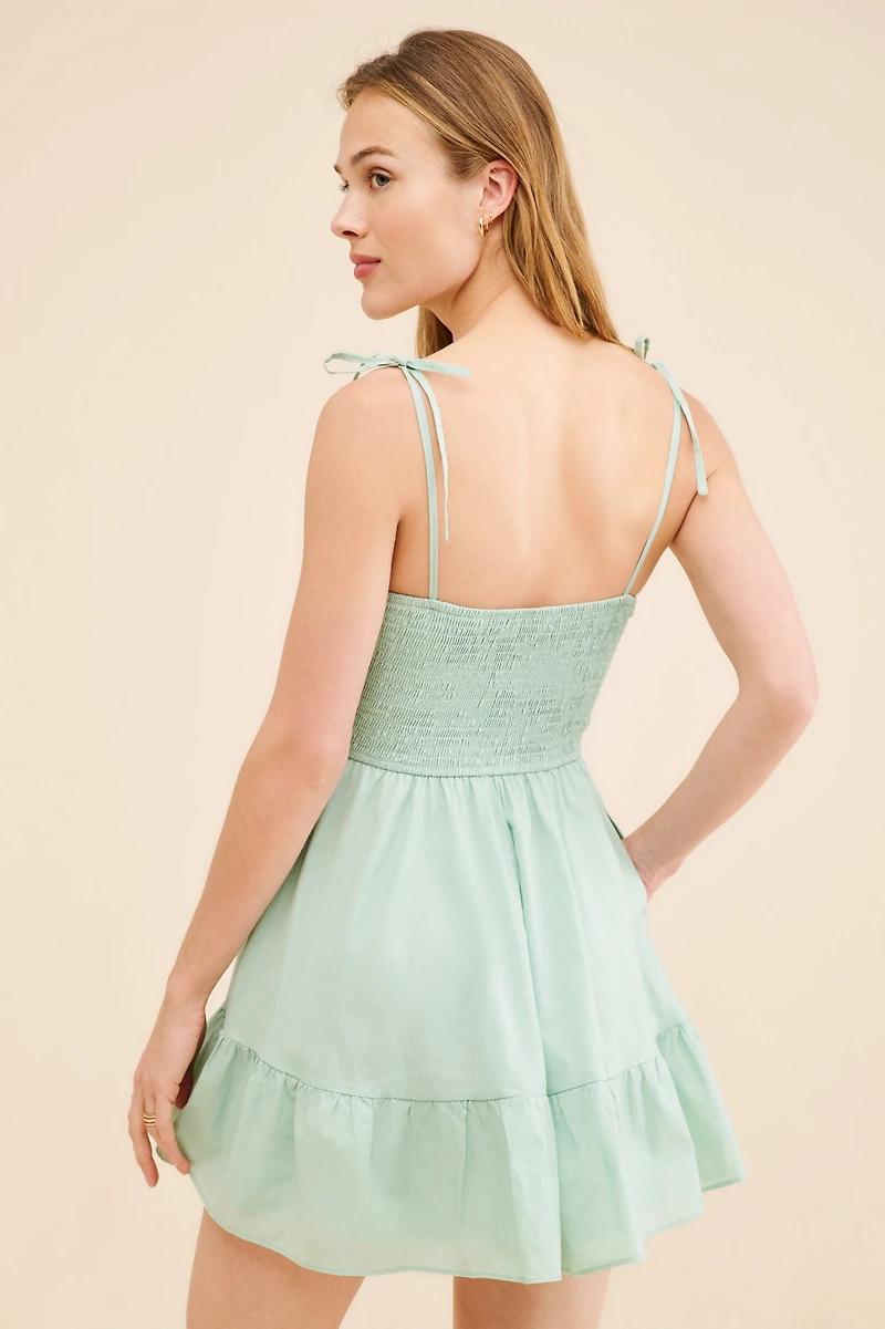 Hutch Tie Strap Smocked Bodice Dress