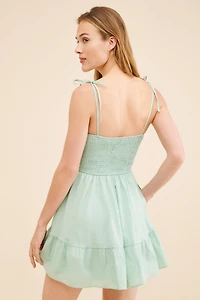 Hutch Tie Strap Smocked Bodice Dress